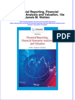 Financial Reporting Financial Statement Analysis and Valuation 10E James M Wahlen Online Ebook Texxtbook Full Chapter PDF