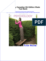 Download pdf Psychology Canadian 5Th Edition Wade Test Bank online ebook full chapter 