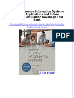 Download pdf Human Resource Information Systems Basics Applications And Future Directions 4Th Edition Kavanagh Test Bank online ebook full chapter 