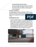 Acta de Inspección Técnico Policial - en La Ciudad de Ica, Distrito de Tinguiña, Siendo Las 16:30hrs Del Día 14may2024