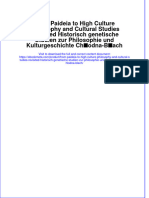 From Paideia To High Culture Philosophy and Cultural Studies Revisited Historisch Genetische Studien Zur Philosophie Und Kulturgeschichte Chlodna Blach Online Ebook Texxtbook Full Chapter PDF