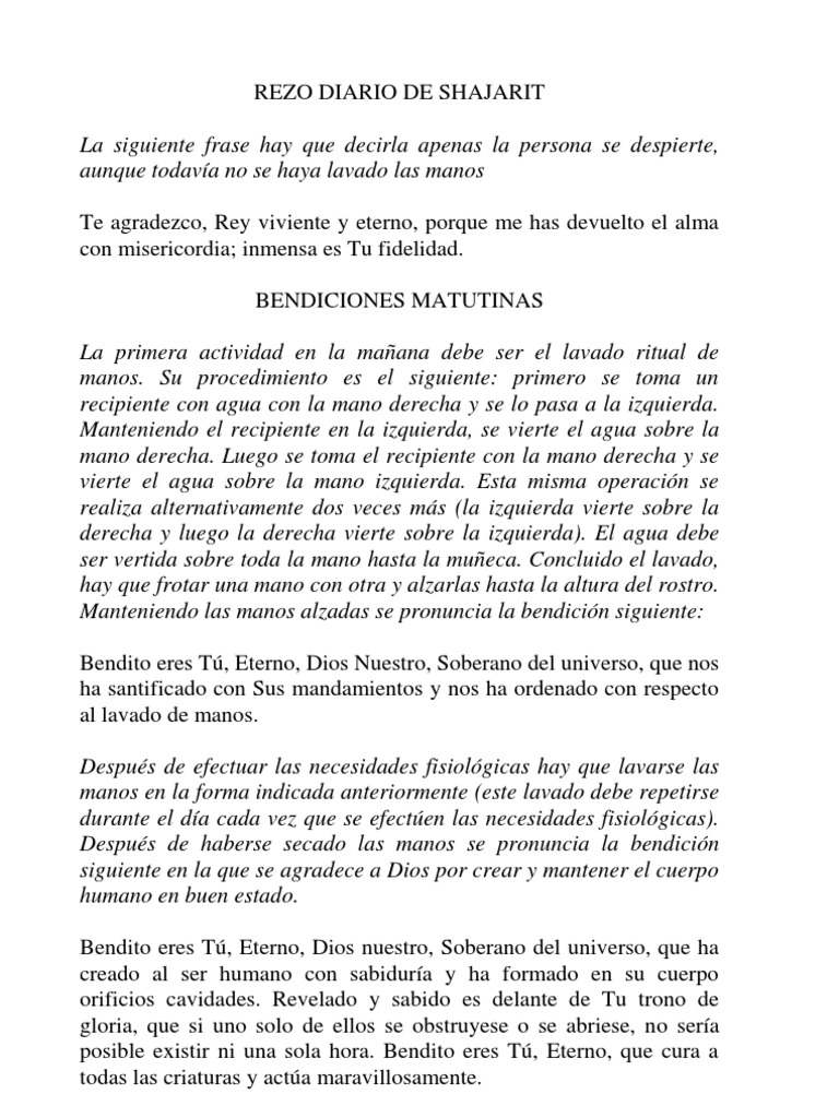 Rezo Diario de Shajarit, PDF, Incienso