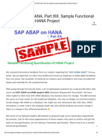 ABAP On SAP HANA. Part XIII Link All Lessons