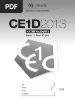 Épreuve CE1D Mathématiques 2025 | PDF | Coordonnées cartésiennes | Triangle