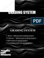 Criterion Referenced Grading System 