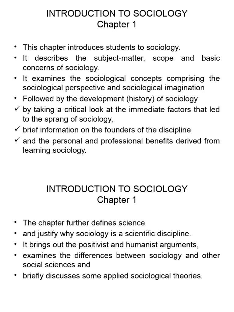 Introduction to Sociology Concepts | PDF | Sociology | Social Sciences