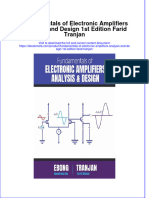 Fundamentals of Electronic Amplifiers Analysis and Design 1St Edition Farid Tranjan Online Ebook Texxtbook Full Chapter PDF