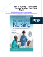 Fundamentals of Nursing The Art and Science of Person Centered Care Carol Taylor Online Ebook Texxtbook Full Chapter PDF