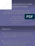 Social Inequality in Land Ownership in India: A Study With Particular Reference To West Bengal