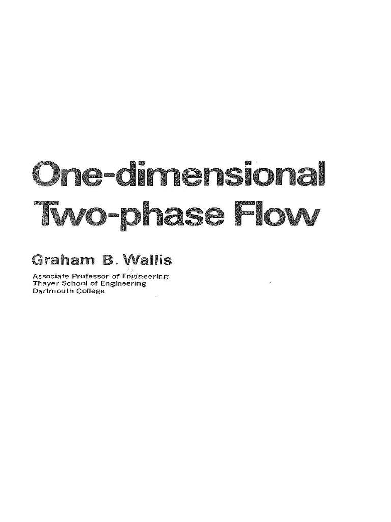 Wallis - One-Dimensional Two-Phase Flow | PDF | Fluid Dynamics | Viscosity