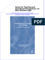 Game Sense For Teaching and Coaching International Perspectives 1St Edition Richard Light Online Ebook Texxtbook Full Chapter PDF