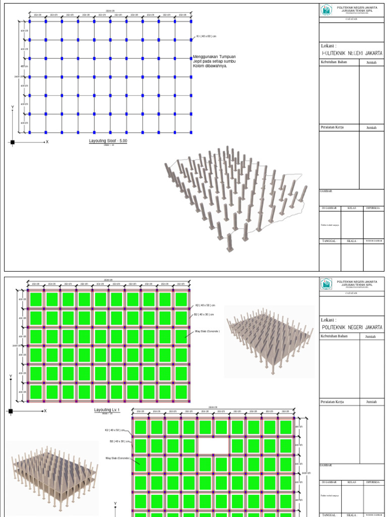 Layout Konstruksi Sipil PNJ | PDF
