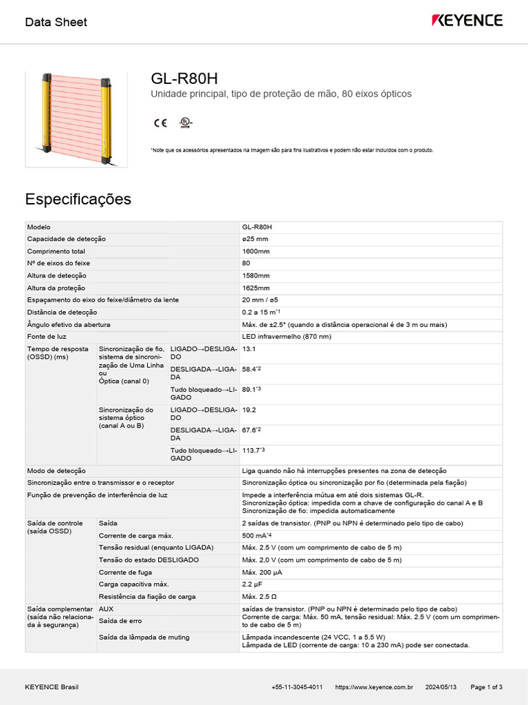 GL R80H Datasheet | PDF | Ótica | Radiação eletromagnética