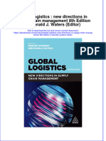 Ebook Global Logistics New Directions in Supply Chain Management 8Th Edition C Donald J Waters Editor Online PDF All Chapter
