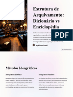 Estrutura de Arquivamento Dicionario Vs Enciclopedia