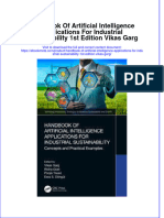 Handbook of Artificial Intelligence Applications For Industrial Sustainability 1St Edition Vikas Garg Online Ebook Texxtbook Full Chapter PDF