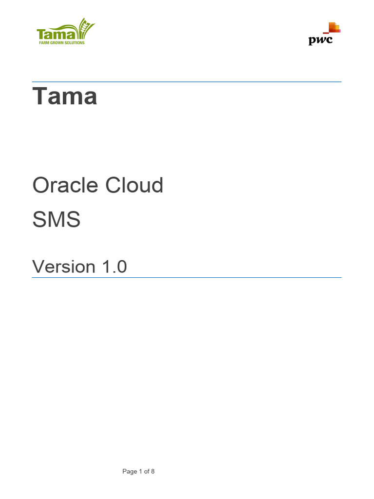 Oracle Cloud SMS Notification Guide | PDF | Information Technology ...
