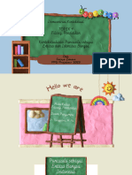 Green Blue Cute 3D Group Project Classroom School Education Presentation