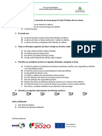 Ficha de Trabalho - Estrutura atómica