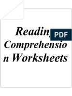 Reading Comprehension Worksheets