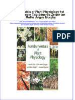 Ebook Fundamentals of Plant Physiology 1St Edition Lincoln Taiz Eduardo Zeiger Ian Max Moller Angus Murphy Online PDF All Chapter