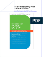 Ebook Handbook of Patient Safety Peter Lachman Editor Online PDF All Chapter