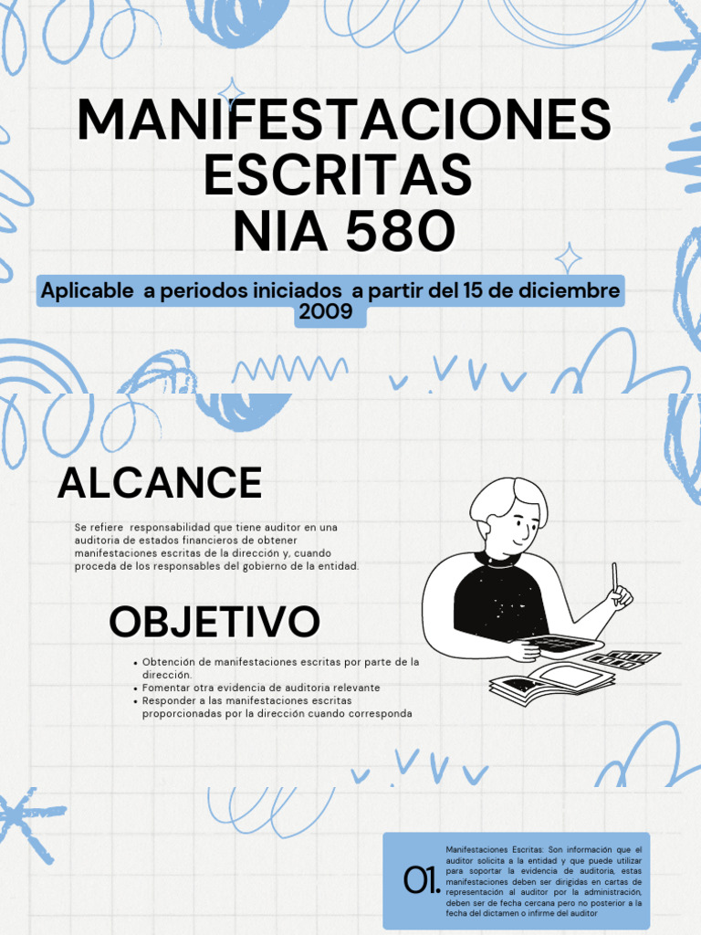 Presentación NIA 580 | PDF | Auditoría | Contralor