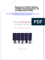 Ebook Gender Differences in Public Opinion Values and Political Consequences 1St Edition Mary Kate Lizotte Online PDF All Chapter
