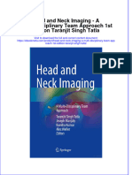 Ebook Head and Neck Imaging A Multi Disciplinary Team Approach 1St Edition Taranjit Singh Tatla Online PDF All Chapter