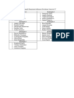 Nama Kelompok Manajemen Informasi Kesehatan Semester IV