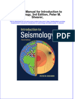 PDF Solution Manual For Introduction To Seismology 3Rd Edition Peter M Shearer Online Ebook Full Chapter