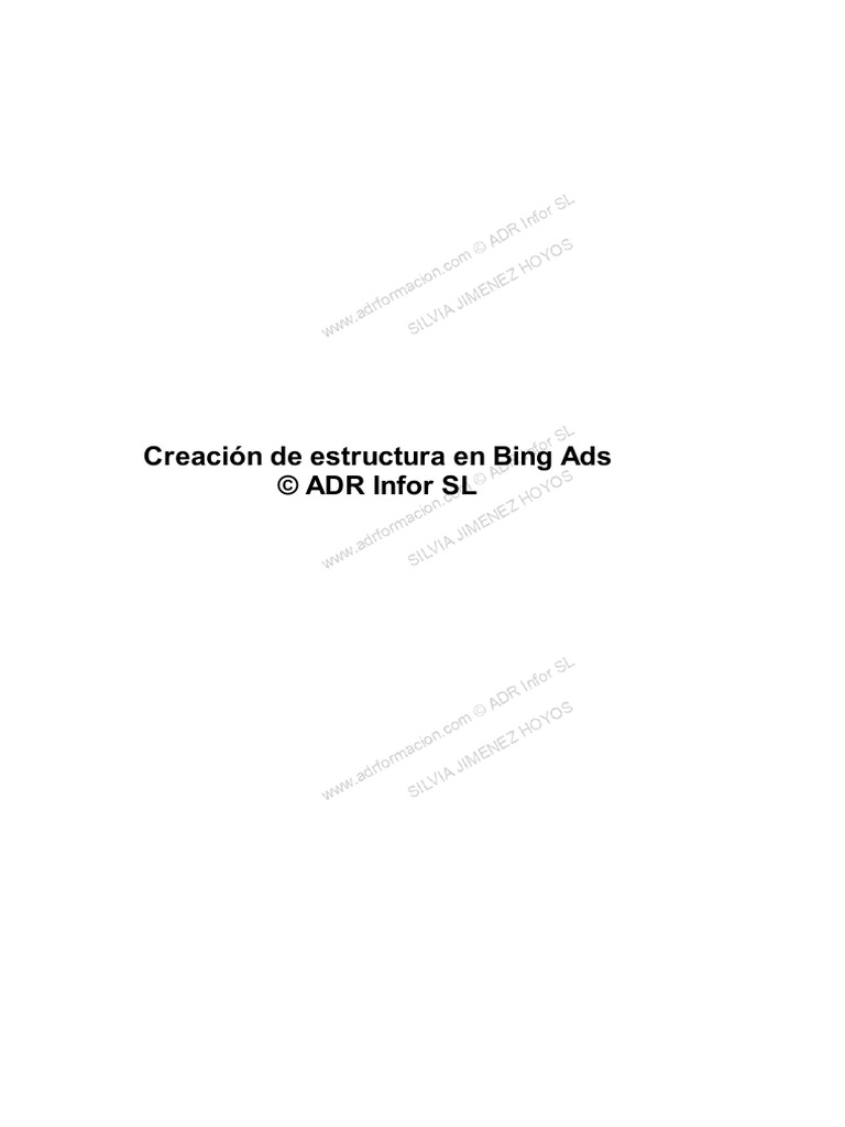Estructura Efectiva en Bing Ads | PDF | Red mundial | Internet y web