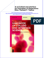 Ebook Handbook of Colloid and Interface Science Basic Principles of Dispersions 1St Edition Tharwat F Tadros Online PDF All Chapter