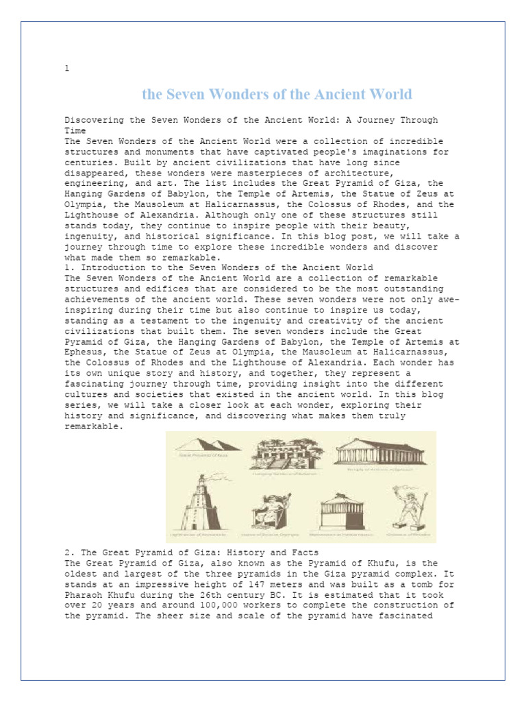 7 Wonders | Download Free PDF | Egyptian Pyramids