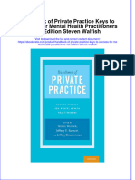 Handbook of Private Practice Keys To Success For Mental Health Practitioners 1St Edition Steven Walfish Online Ebook Texxtbook Full Chapter PDF