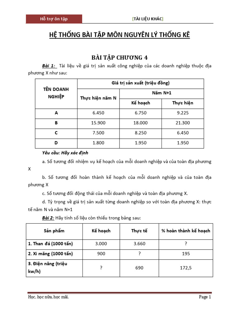 Bai Tap Nguyen Ly Thong Ke Cau Hoi | PDF