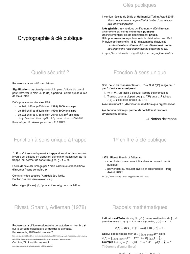 Introduction à la cryptographie RSA | PDF | Cryptanalyse | Cryptage