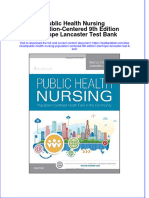 Download pdf Public Health Nursing Population Centered 9Th Edition Stanhope Lancaster Test Bank online ebook full chapter 