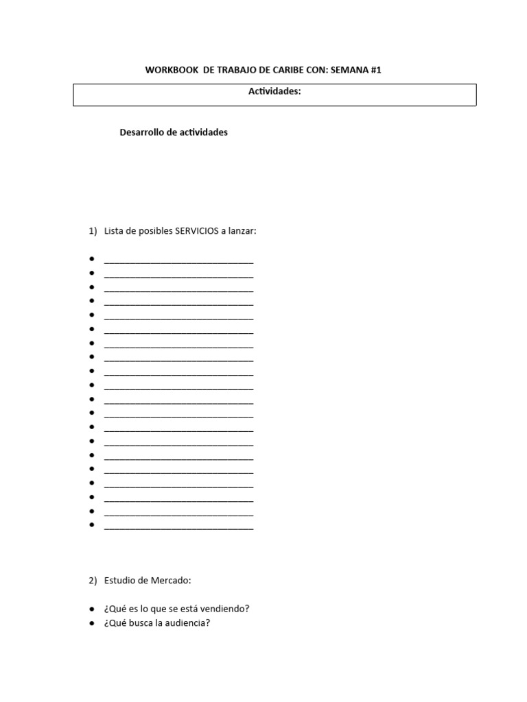Semana+1+-+Workbook+DE CARIBECON | PDF | Marketing | Business