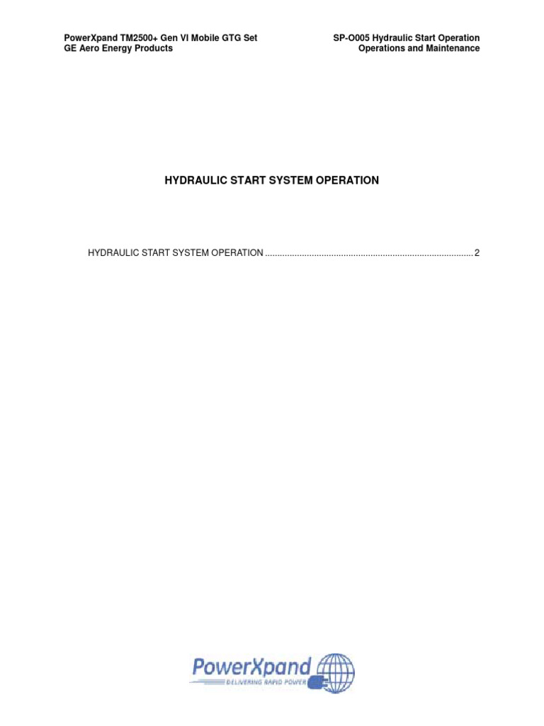 Hydraulic Start System Operation Guide | PDF | Science & Mathematics ...