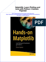 Download ebook Hands On Matplotlib Learn Plotting And Visualizations With Python 3 Ashwin Pajankar online pdf all chapter docx epub 