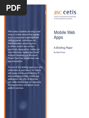 Mobile Web Apps