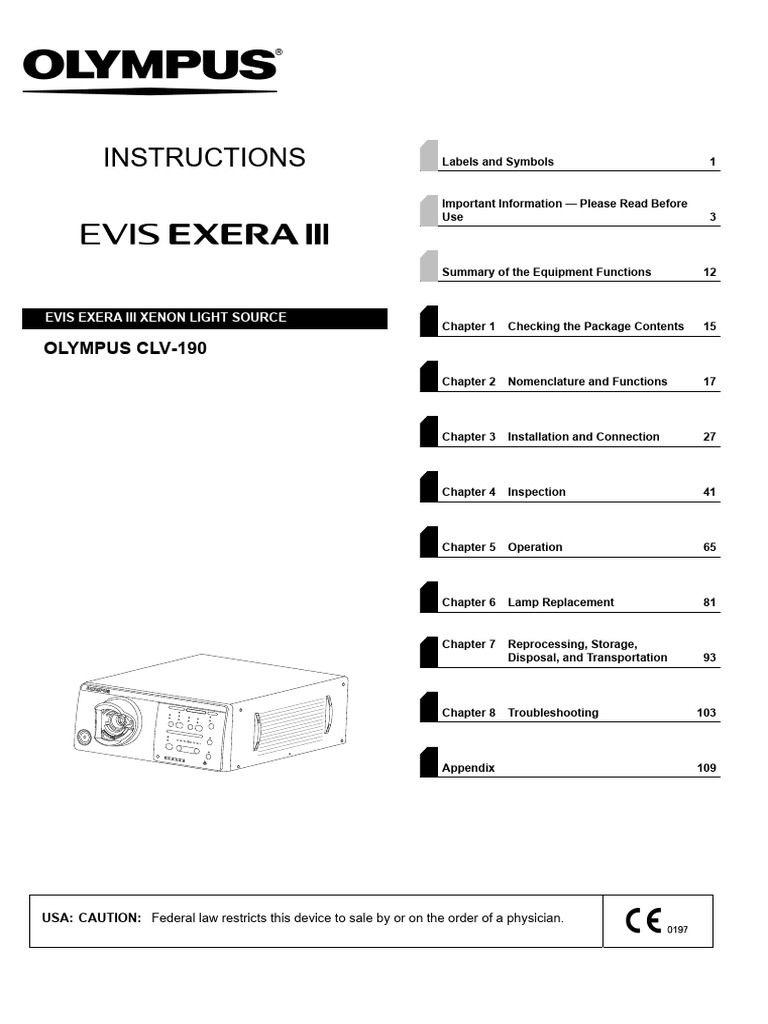 Evis Exera III | PDF | Endoscopy | Electromagnetic Interference