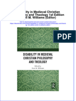 Ebook Disability in Medieval Christian Philosophy and Theology 1St Edition Scott M Williams Editor Online PDF All Chapter
