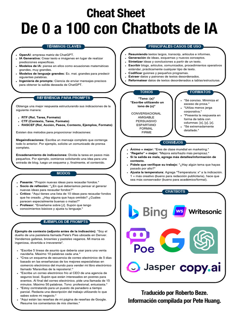 Guía de Prompts para Chatbots de IA | PDF | Inteligencia artificial ...