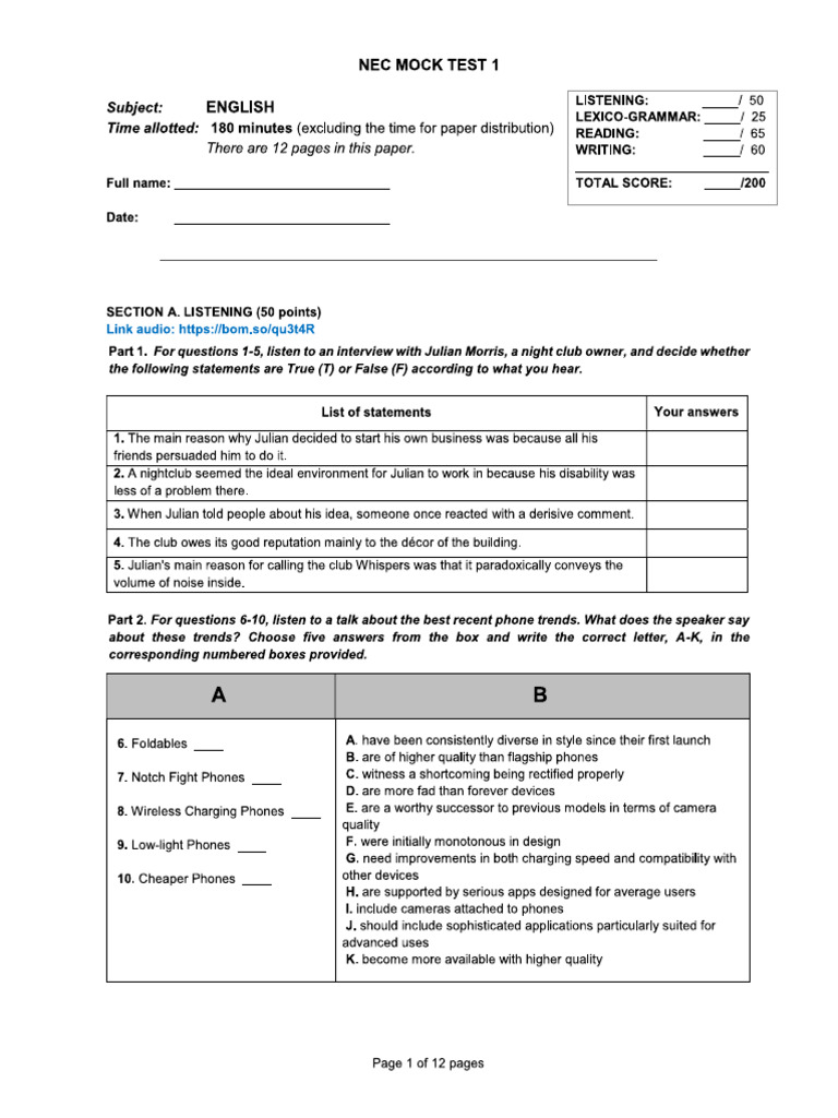 Test 1 | PDF
