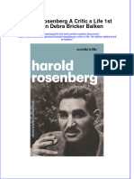Download ebook Harold Rosenberg A Critic S Life 1St Edition Debra Bricker Balken online pdf all chapter docx epub 