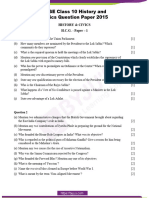 ICSE Class 10 History and Civics Question Paper 2015