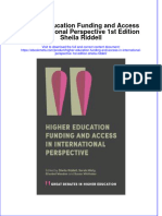 Higher Education Funding and Access in International Perspective 1St Edition Sheila Riddell Online Ebook Texxtbook Full Chapter PDF