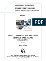 Modul Stata - Tahapan Dan Perintah (Syntax) Mengolah Data Panel (2011)